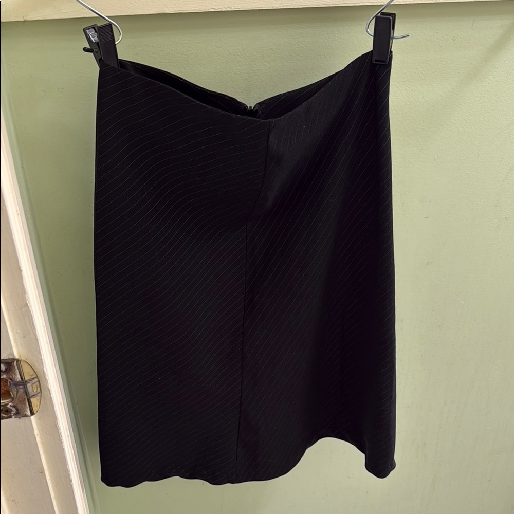 Forever 21 Black Pinstripe Pencil Skirt
